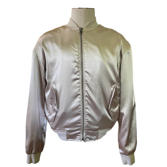 PacSun Other - EUC Champagne Satin PacSun Bomber Jacket Size Medium